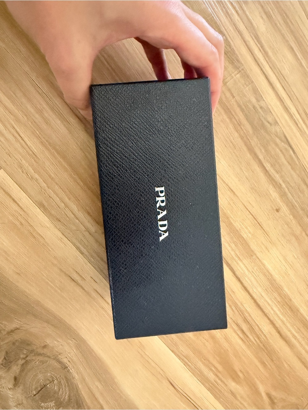 Prada Black Textured Sunglasses Case
